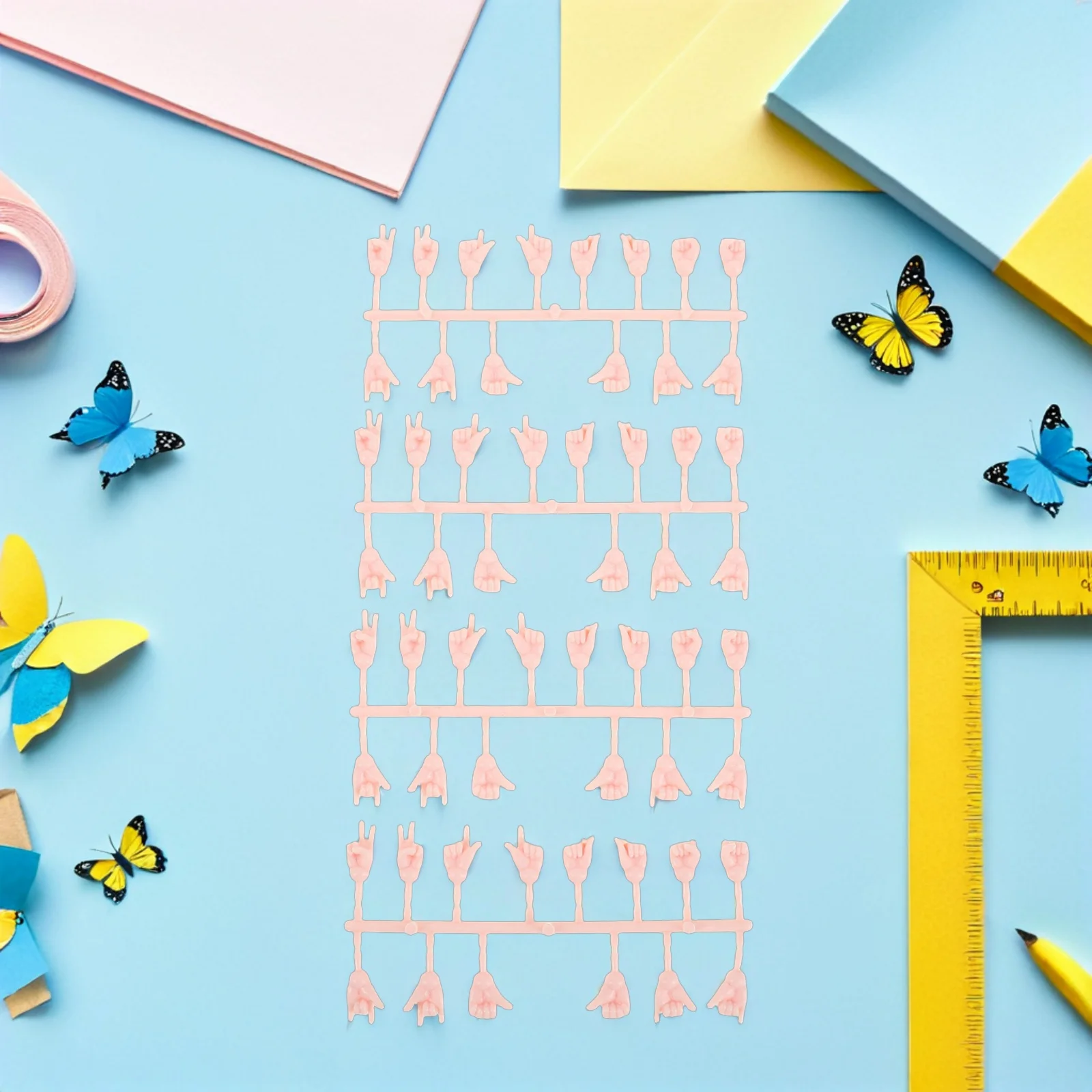 Juego de 4 manos falsas en miniatura de repuesto de 16Cm para manualidades, manos pequeñas realistas para hacer marionetas, proyectos de bricolaje