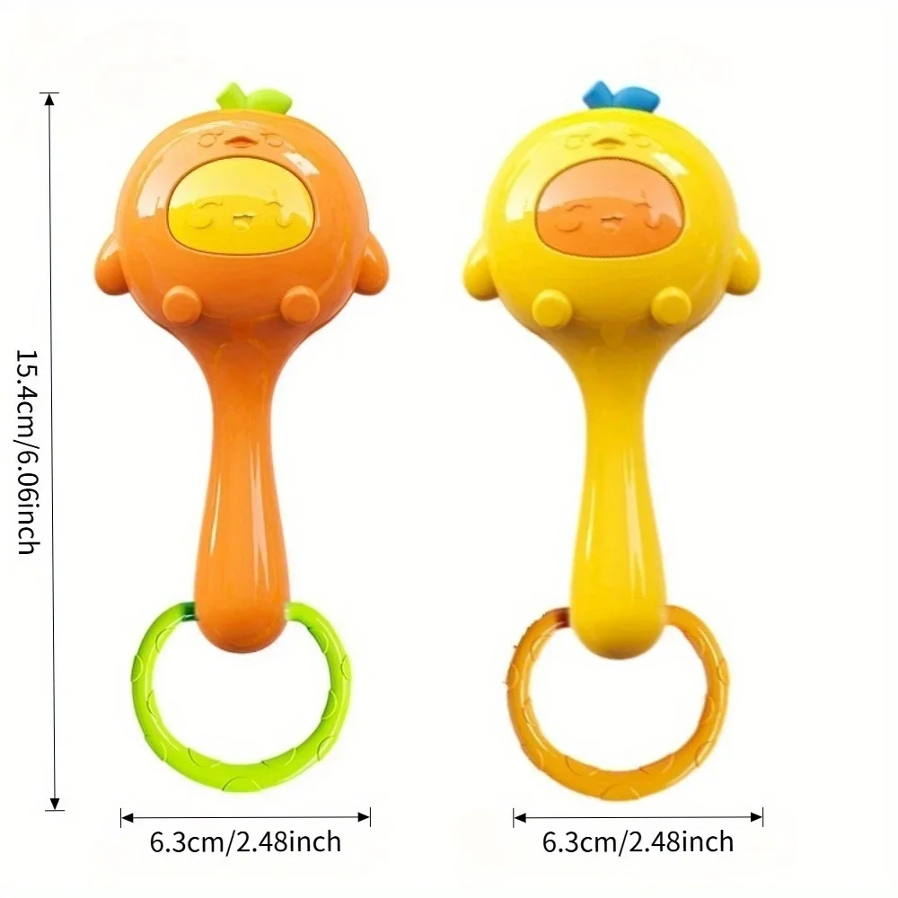 Juguetes sensoriales para bebés con sonajeros: juguetes de estimulación táctil multicolores para el desarrollo de habilidades motoras, sonidos de agarre y timbre - imagen 2
