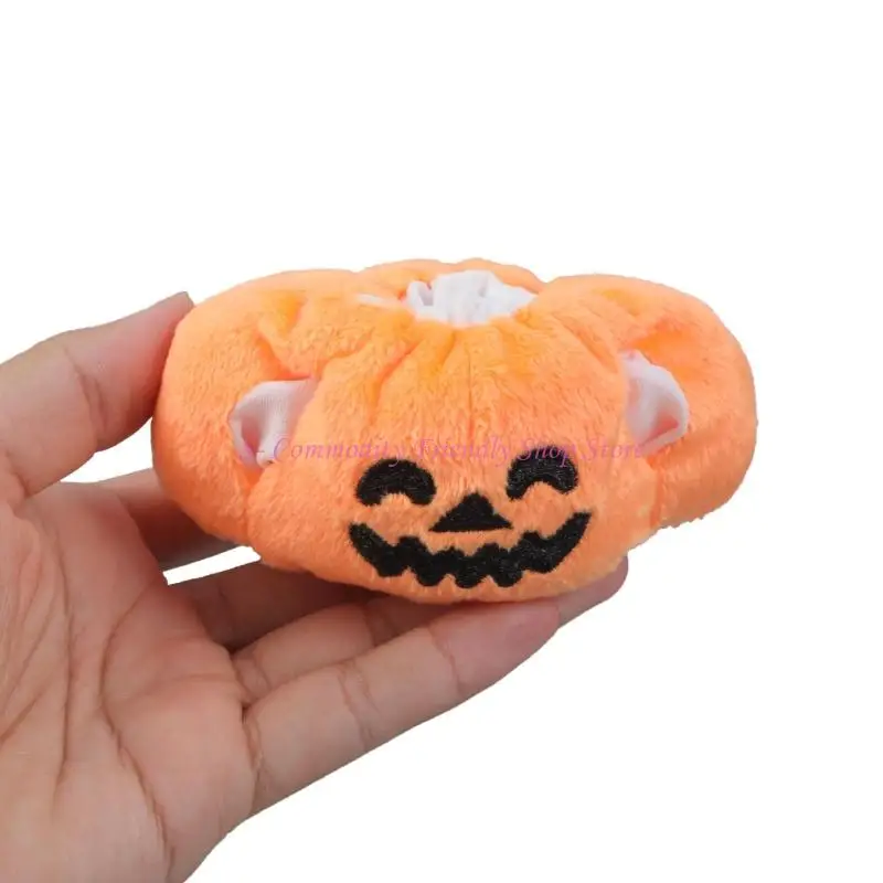 85AE Trendy Plush Doll Black Wizard Hat And Design Top Pumpkin Top Photo Props - imagen 5