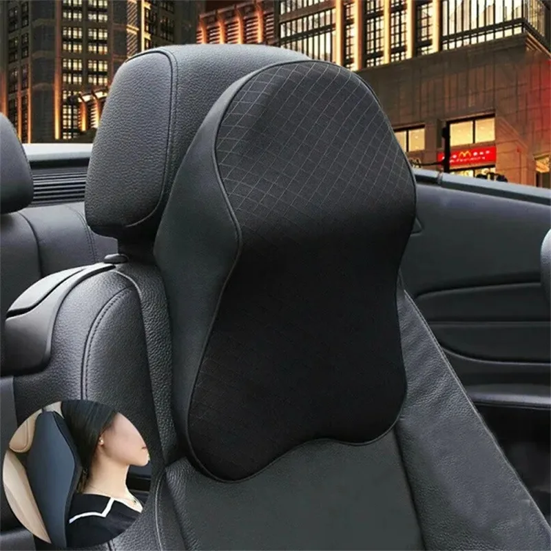Cojín para el cuello del coche, almohada para el cuello del asiento del coche, cojín para reposacabezas para el cuello, alivio del dolor de espalda, almohada de soporte Lumbar para la silla de oficina del coche - imagen 5