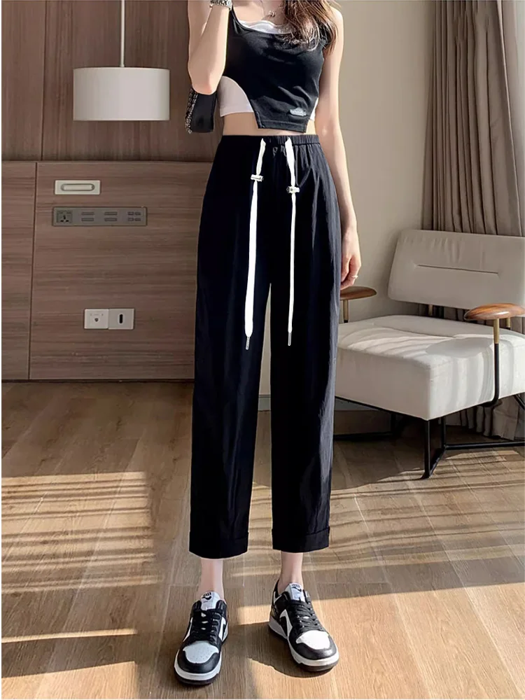 Pantalones premamá de algodón negro – Cómodos y frescos para verano - imagen 5