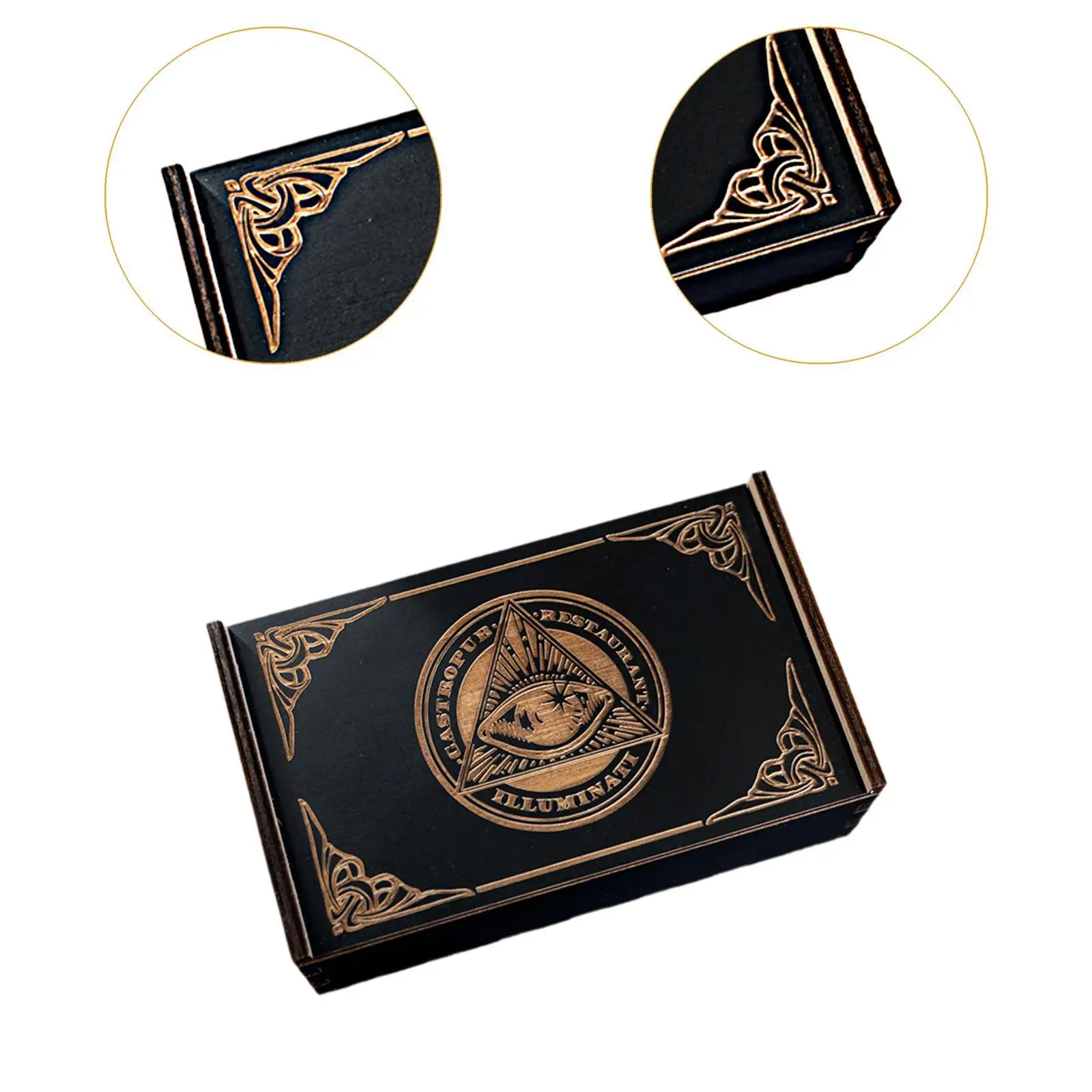 Wooden Tarot Box Card Holder Gift Collectible Decorative Game Cards Sliding Trinket Keepsake Box Card Organizer Tarot Card Case Wooden Tarot Box Card Holder Gift Collectible Decorative Game Cards Sliding Trinket Keepsake Box Card Organizer Tarot Card Case