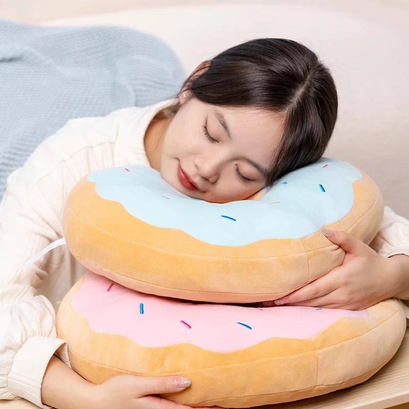 Almohada de peluche donut kawaii de felpa suave para niños - imagen 4