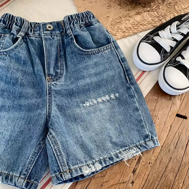Pantalones cortos de mezclilla para niños y niñas – Casual veraniego - imagen 5