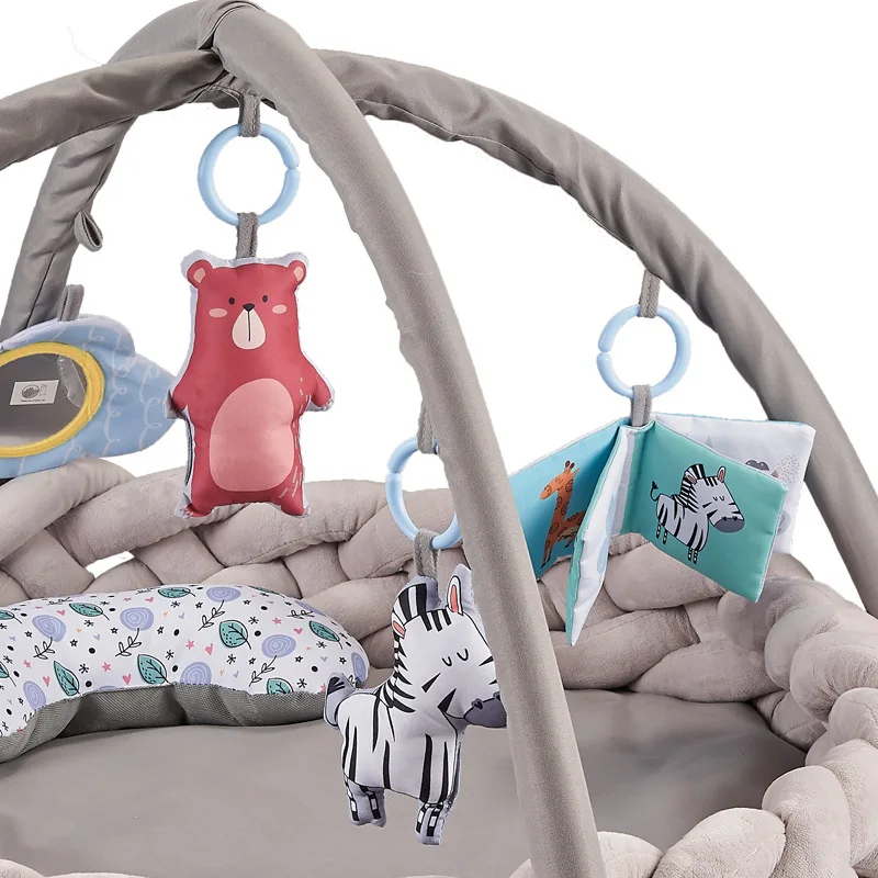 Alfombra de tumbona plegable Musical para bebé, tapete de juego para gimnasio para gatear, tapete de juego para bebé con juguetes - imagen 5
