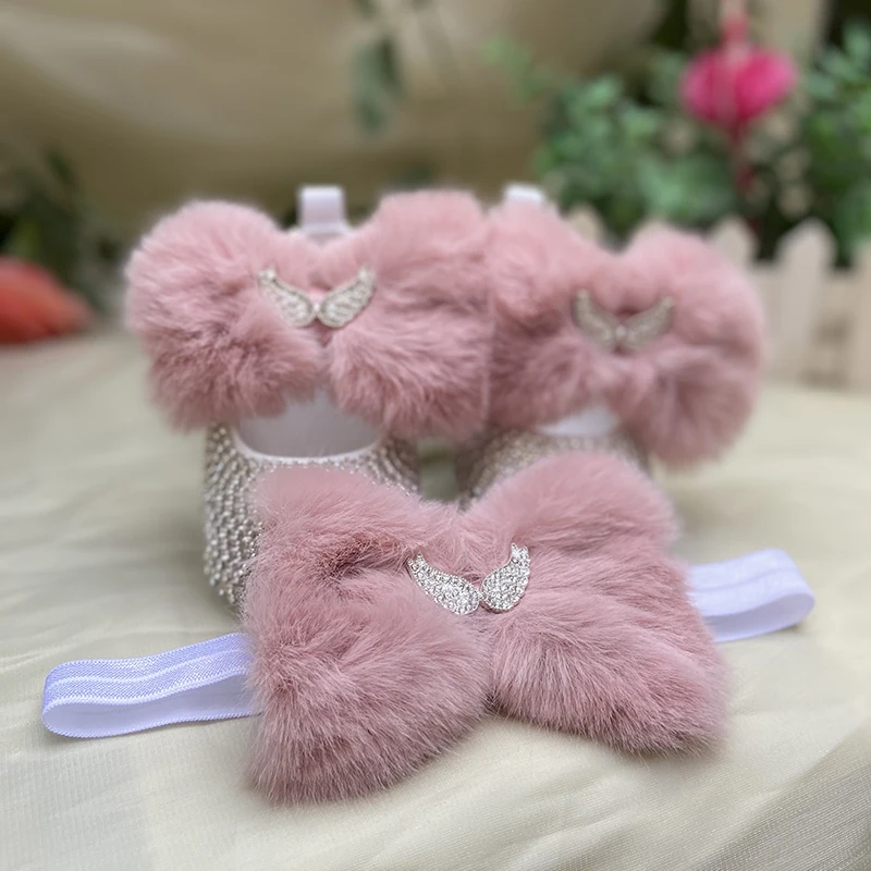 Pink plush butterfly