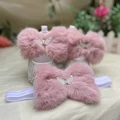 Pink plush butterfly