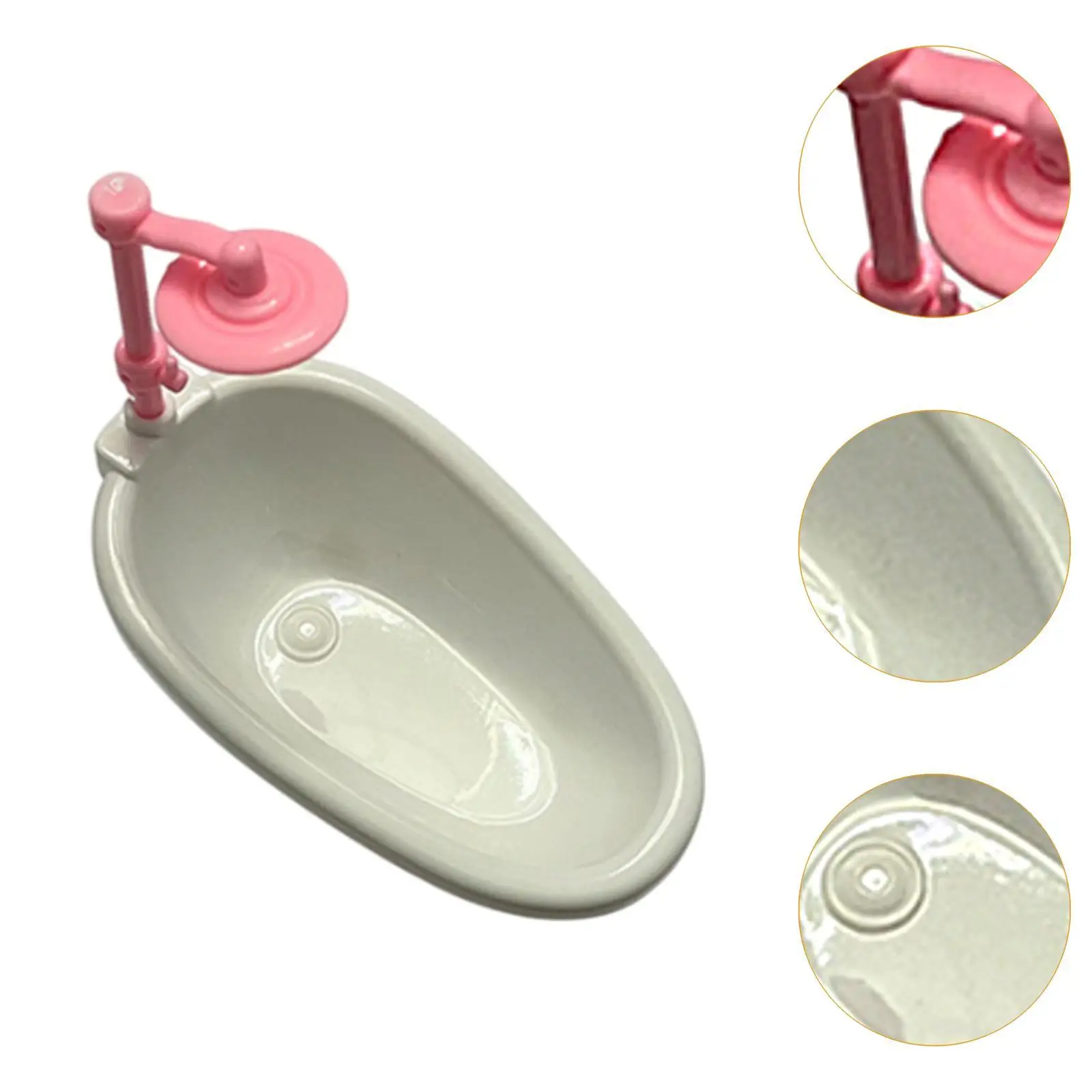 Dollhouse Bathtub, Tub Model Toy, Decorative Realistic Dollhouse Miniature Furniture, for Micro Landscape Decorations