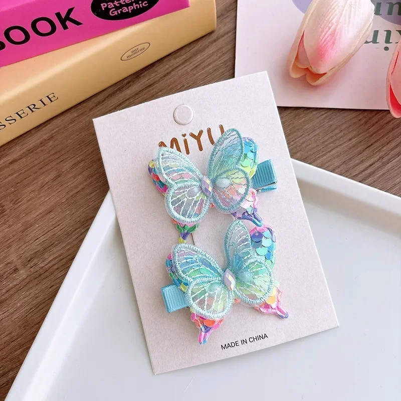 Pinzas mariposa pequeñas con lentejuelas dulces para niños y niñas - imagen 5