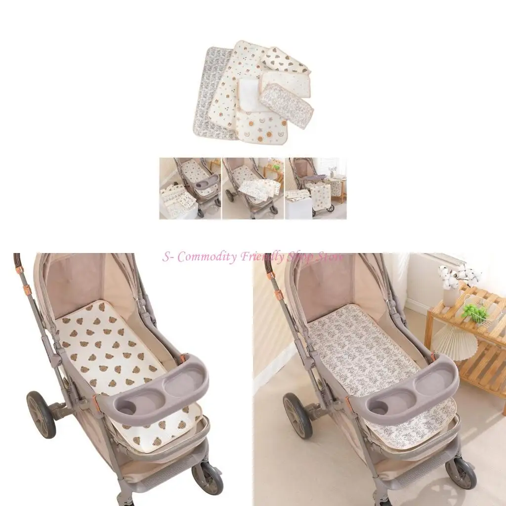 85AE Camisetas para bebés a prueba agua Inserta revestimiento absorbente crepé crepé que cambia cojín asiento