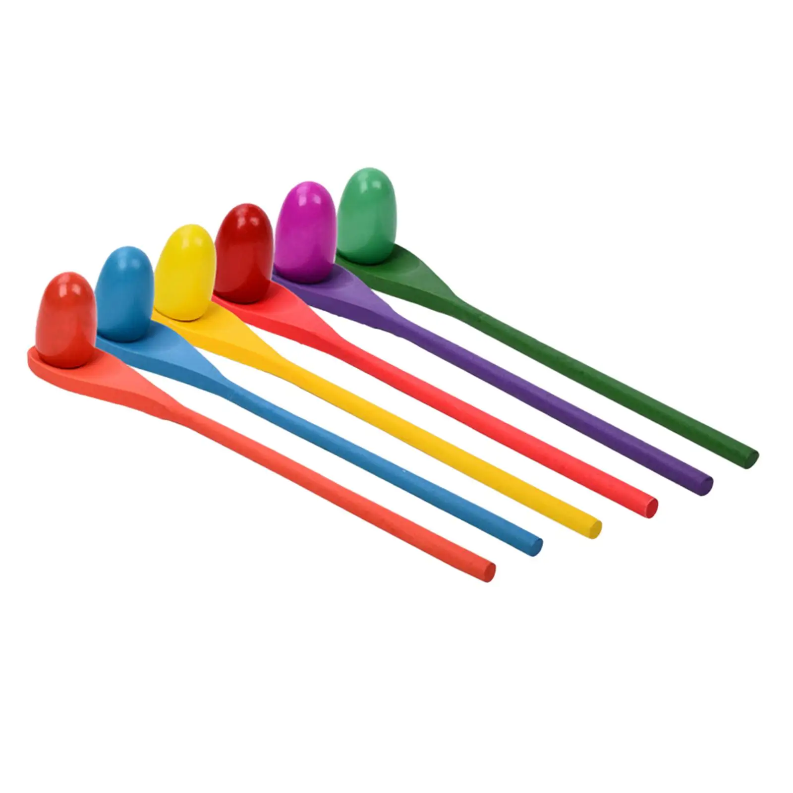 6x Egg Spoon Race Game Interactive Balancing Toy Field Day Toy Party Favors Toys Balance Toy for Holiday Yard Outdoor Party Lawn