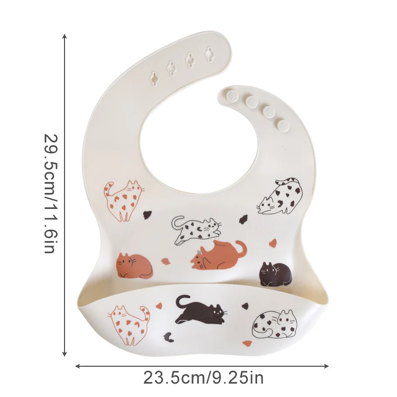 Baberos de silicona plegables para bebé – delantal aprendizaje comida