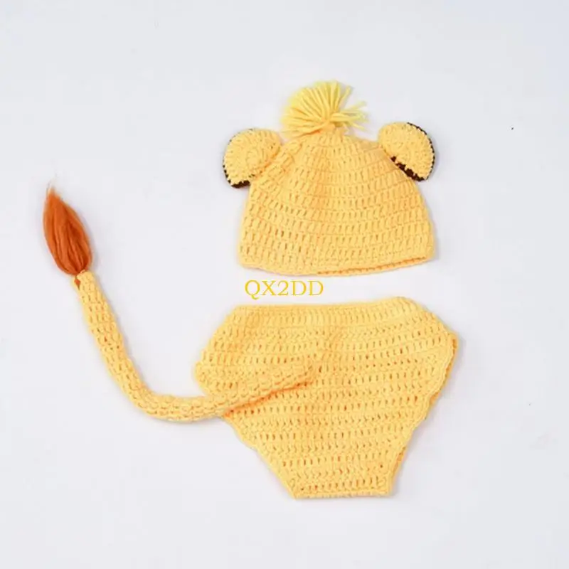 Conjunto disfraz león bebé recién nacido con tocado para fotos y regalo - imagen 5