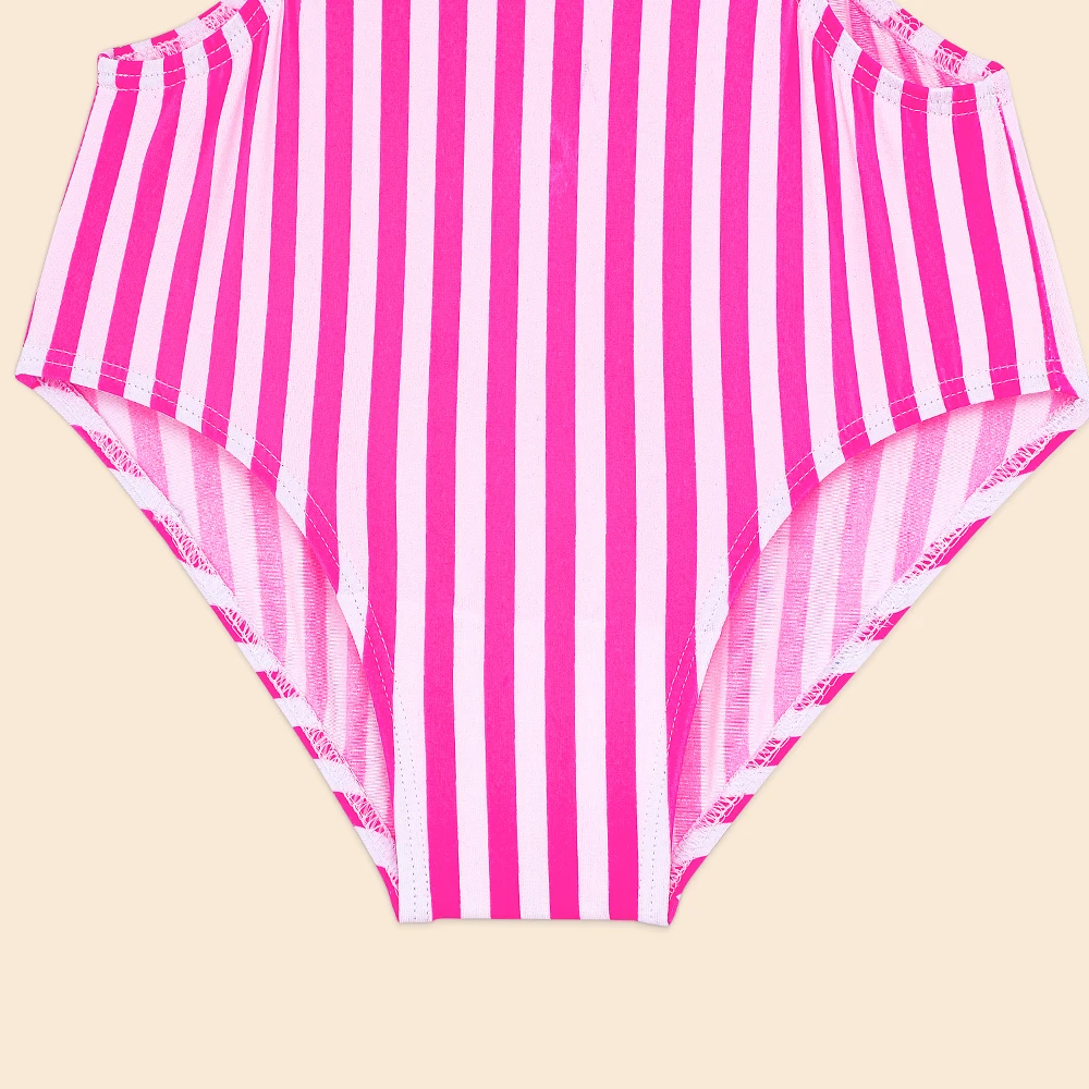 Bañador asimétrico con volantes para niña – Enterizo playero - imagen 3