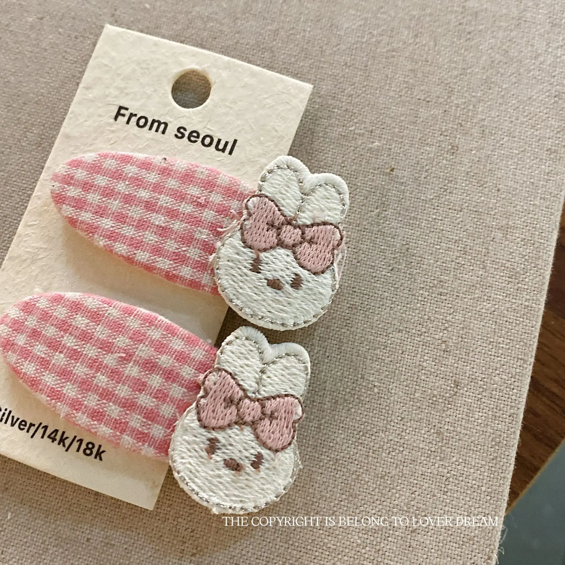Horquilla de cereza a cuadros – Accesorio infantil para niña con flequillo - imagen 5