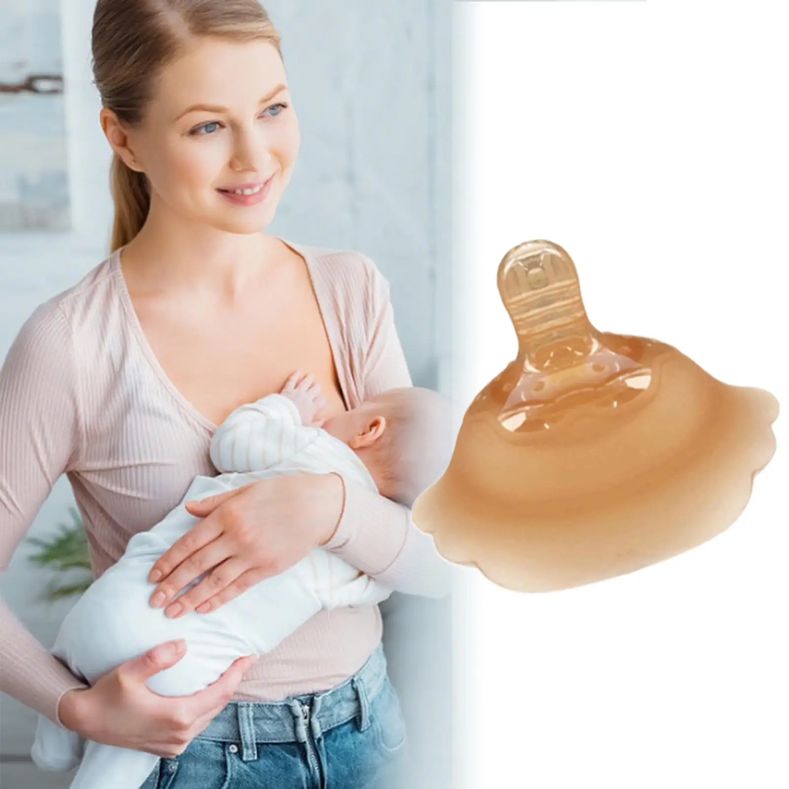 Protector para pezones de lactancia, cubiertas para pezones para lactancia, protección reutilizable, cuidado calmante, previene picaduras de bebé para mujeres - imagen 4