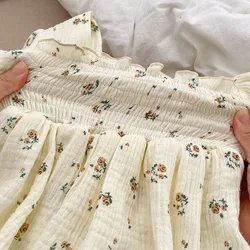 MILANCEL Body bebé floral de lino para niña