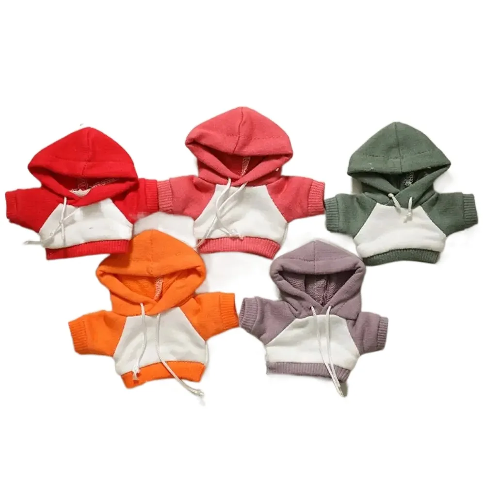 Sudaderas con capucha bonitas hechas a mano para muñeca de algodón de 10cm, ropa informal, sudadera, trajes, ropa de moda, accesorios para muñecas, juguetes para niños