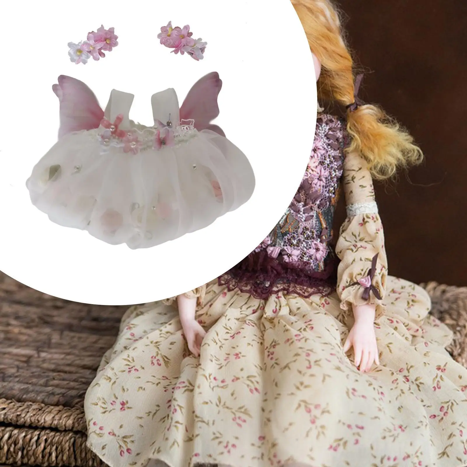 20cm Doll Clothes Fairy Doll Dress Trendy Soft Costumes DIY Doll Toy Doll Dress