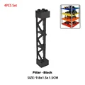 4PCS Black pillar