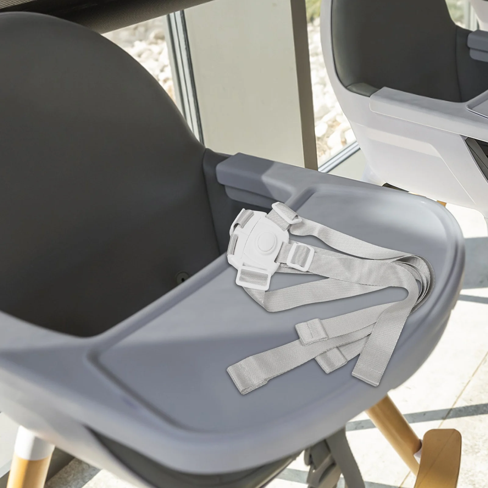 Arnés de cinco puntos para correas para trona de bebé, correa ajustable para cochecito, almohadillas duraderas de repuesto para silla - imagen 4