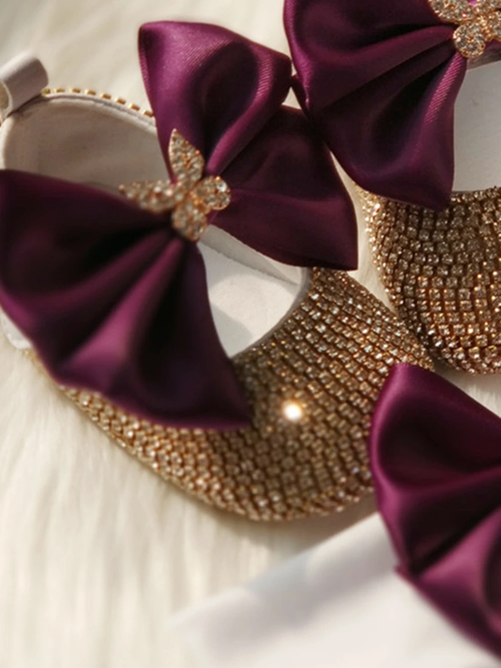 Dollbling Bontique Zapatos personalizados dorados paci mariposa para niña, mocasines DIY, tienda, zapatos de bautizo, zapatos de bebé, entrega gratuita en Reino Unido - imagen 3