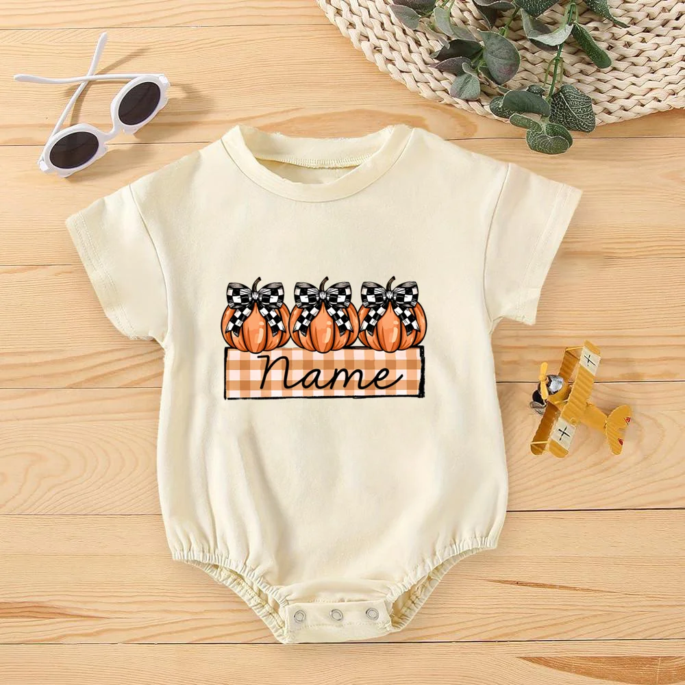 Pelele personalizado de burbujas para bebé, camiseta de gran tamaño, mono de Acción de Gracias, ropa bonita de otoño - imagen 5