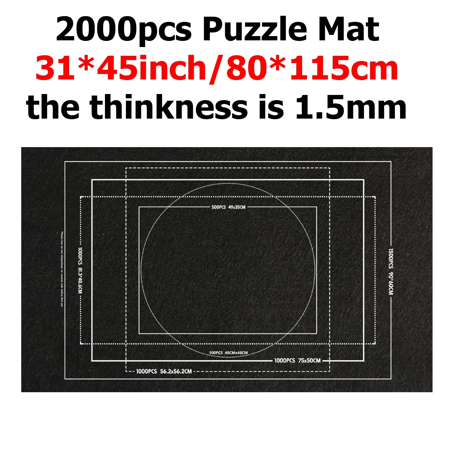 2000pcs mat black