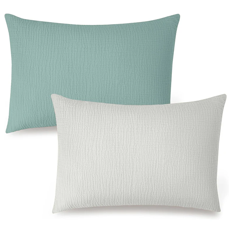 모슬린 유아 베개 케이스, 100% 코튼 유아 베개 케이스 커버, 부드러운 통기성 여행 아기 베개 시트 봉투 폐쇄, 2 개 - imagen 5