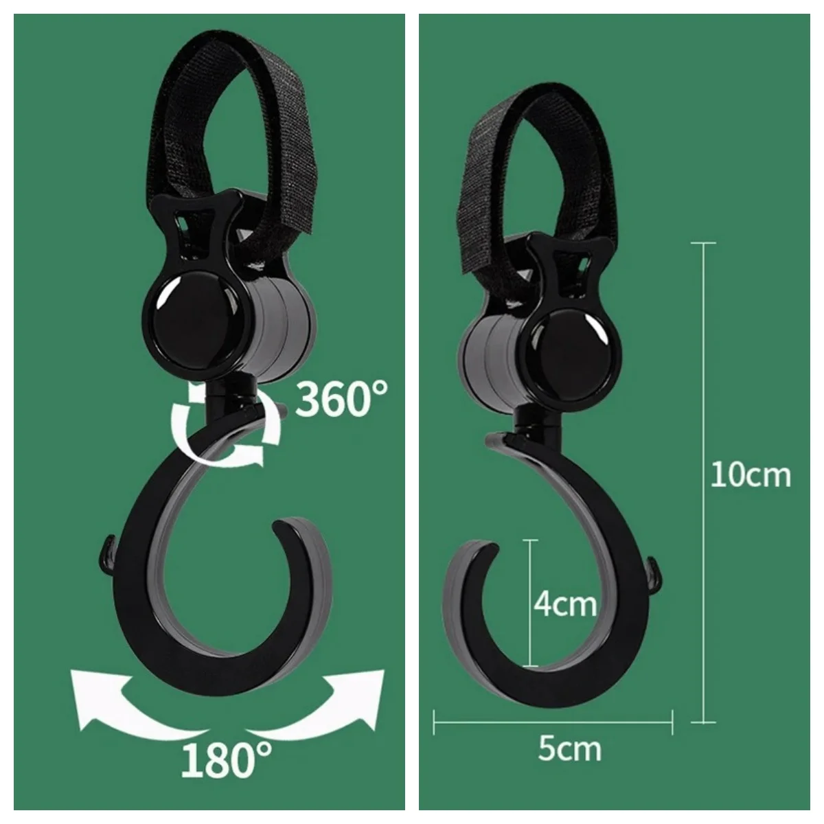 Bolsa para cochecito, gancho, bolsa para pañales y cojín para asiento de cochecito, accesorios de viaje para bebé multimezcla - imagen 5