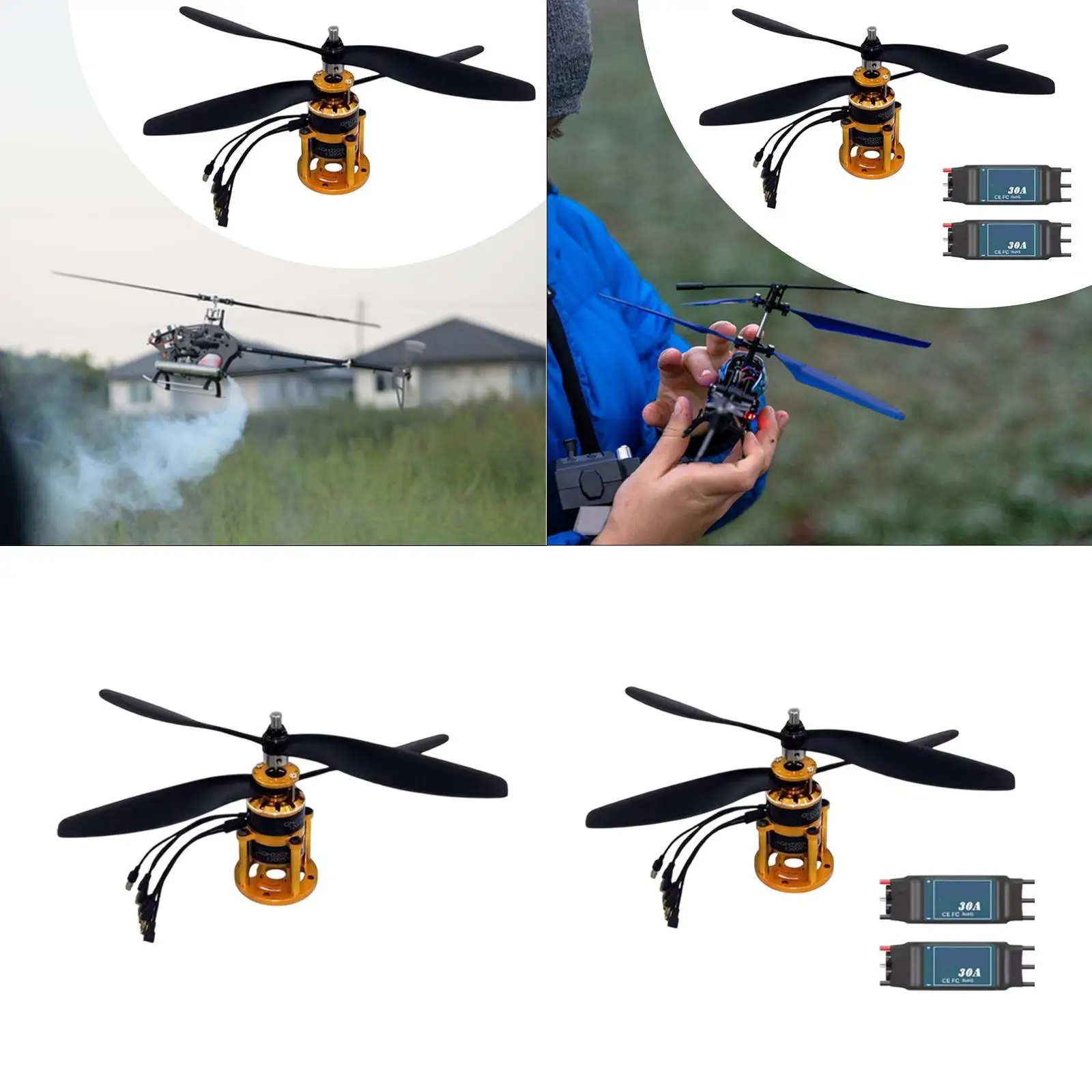 High Speed Propeller RC Plane Helicopter RC Aircraft Parts Remote Control Aircraft Double Propellers for RC Multirotors Plane