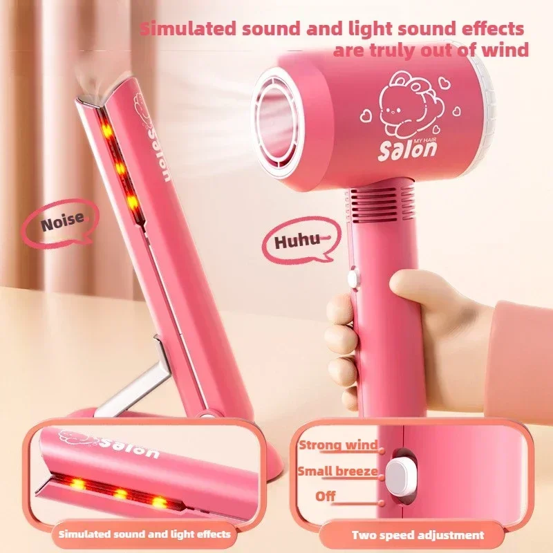 Set de accesorios de peluquería niñas – Juego rol con espejo y secador - imagen 3