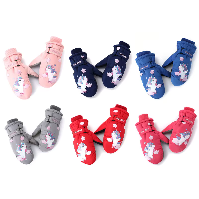 Guantes de unicornio para actividades en la nieve