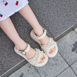 Sandalias de princesa para niñas con suela blanda antideslizante