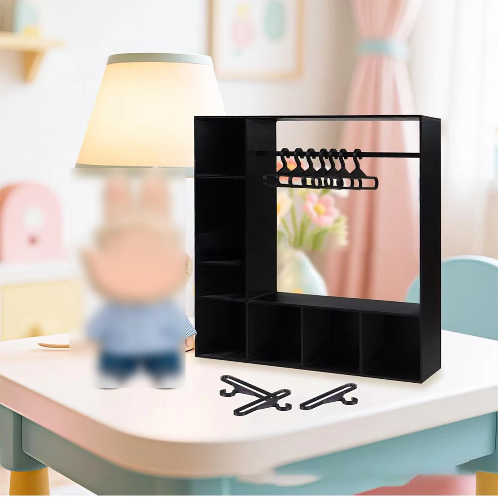 Trajes para muñecas, accesorios organizados y limpios para muñecas, caja de exhibición para almacenamiento de ropa, muñeca de gran capacidad - imagen 5