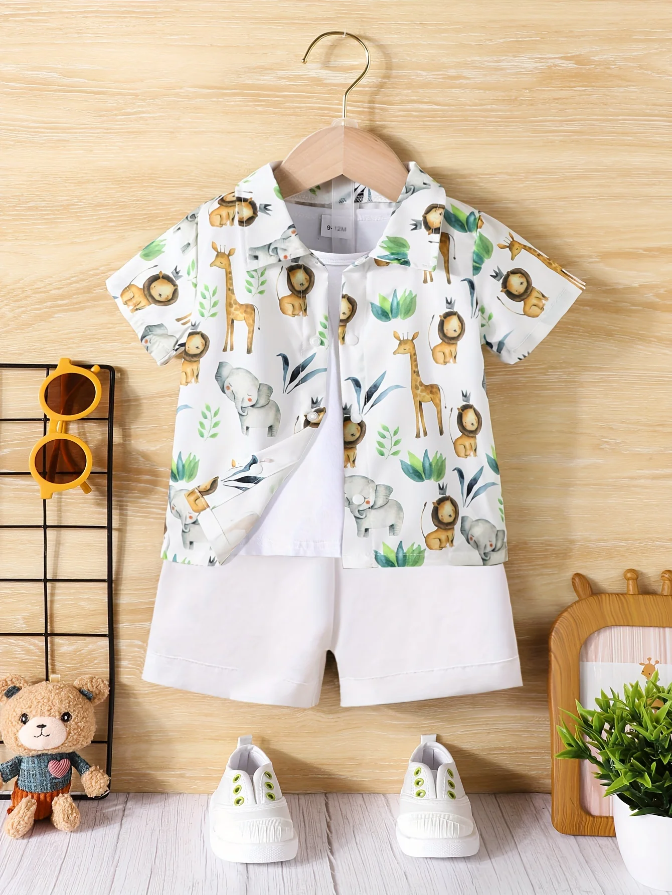 Conjunto de verano niño con camisa tipo viaje y pantalón corto - imagen 3
