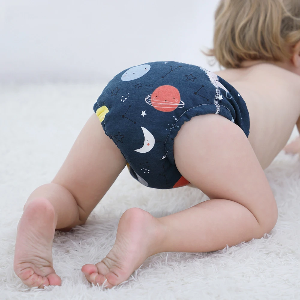 Pantalones de entrenamiento para bebé, pañales de algodón impermeables y reutilizables para bebé, pantalones cortos para bebé, pañales, bragas, ropa interior cambiante, nuevo