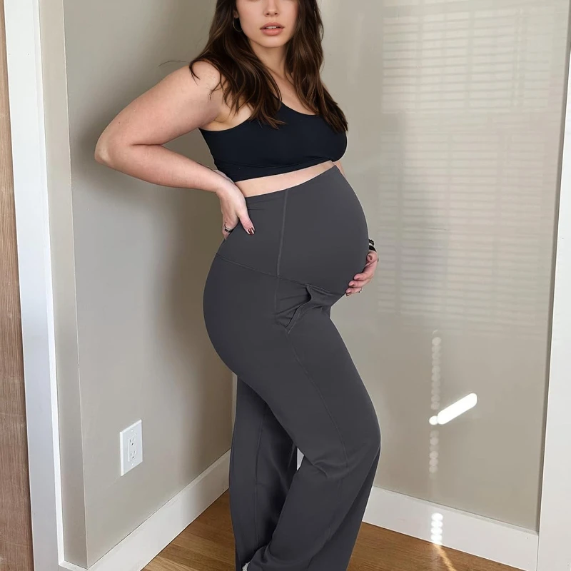 Pantalones maternity con soporte de vientre – Pierna ancha - imagen 5