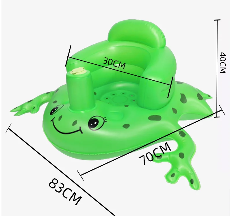 Asiento inflable para bebé con respaldo plegable para bañera - imagen 5