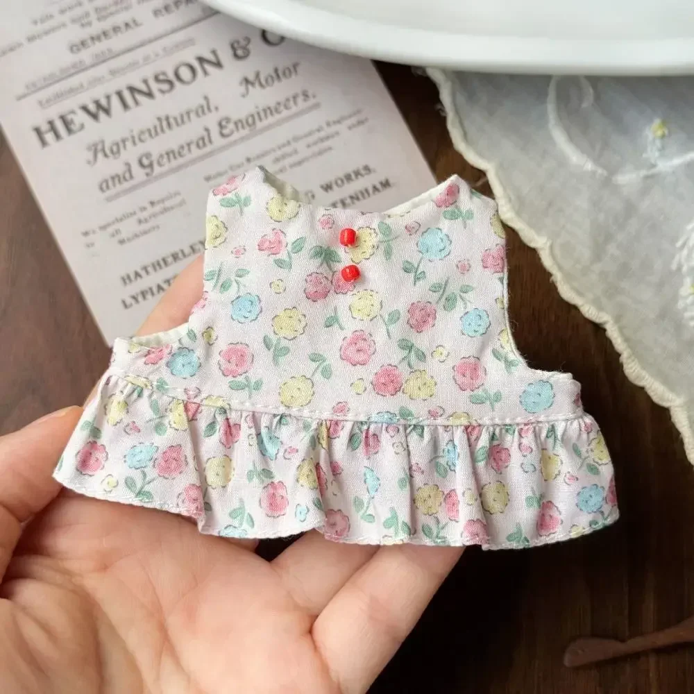 Vestido de niña de algodón estampado floral hecho a mano - imagen 5