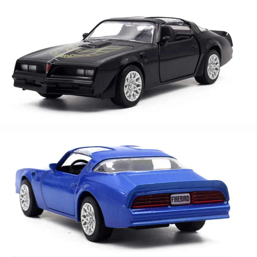 Pontiac-Coche de juguete de aleación Firebird para niños, modelo de Metal genuino, puerta abierta, función de retroceso, colección de regalos de cumpleaños, 1/36 - imagen 4