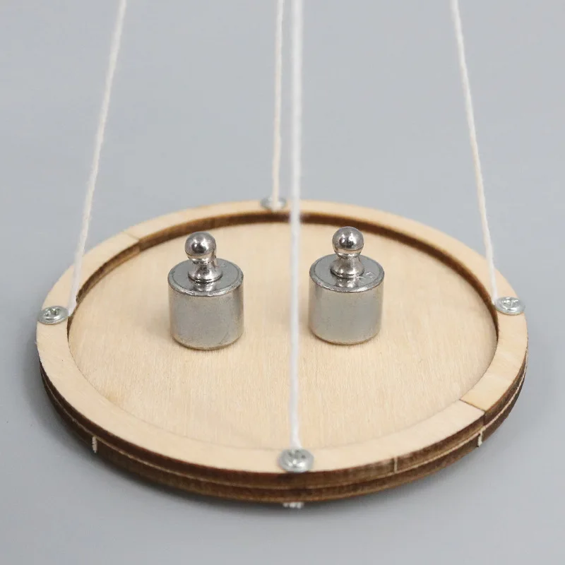 Escala de madera DIY de acero, modelo ensamblado a mano para clase - imagen 3