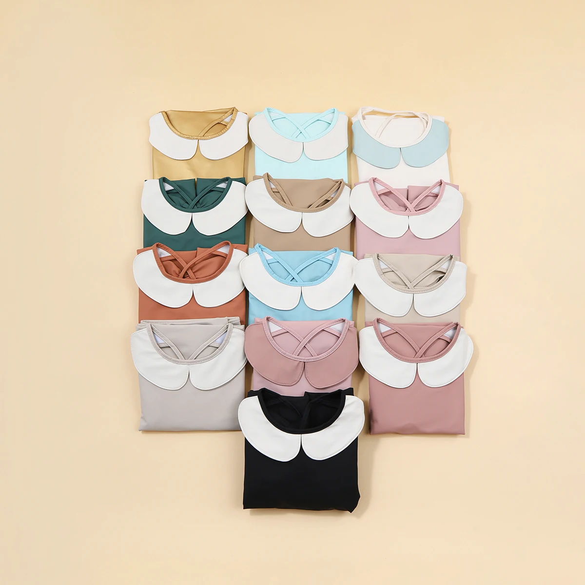 Bata artística impermeable manga larga suave color sólido para bebé - imagen 2