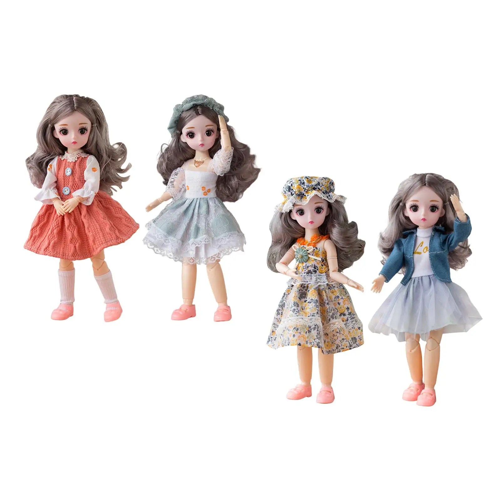 Muñeca BJD con accesorios: ropa, zapatos, peluca y maquillaje - imagen 4