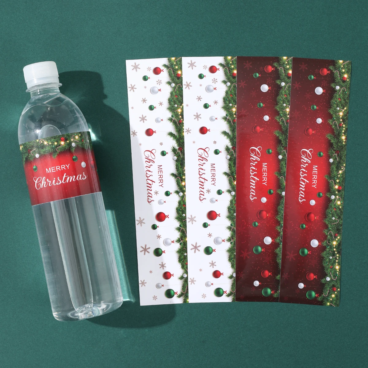 Etiquetas para botella de agua de Navidad, etiquetas para regalo de Navidad, etiquetas colgantes de Navidad, decoración navideña para el hogar 2025, Feliz Año Nuevo - imagen 2