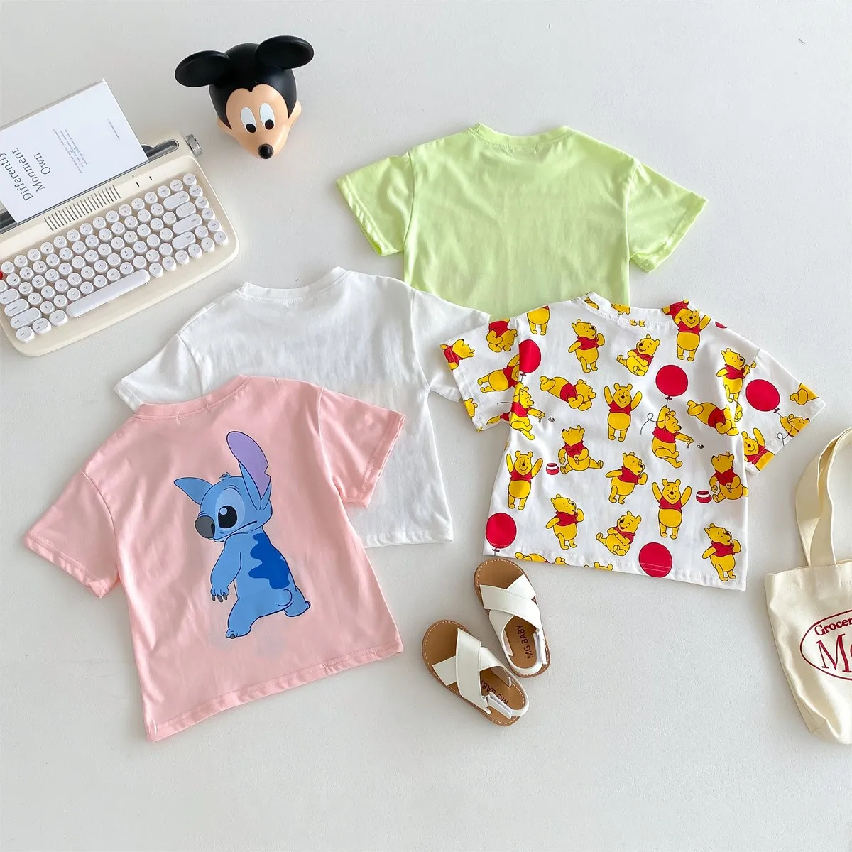 Camisetas de manga corta con estampado de dibujos animados para bebé, ropa de verano, Jersey holgado de cuello redondo, ropa para niños - imagen 2