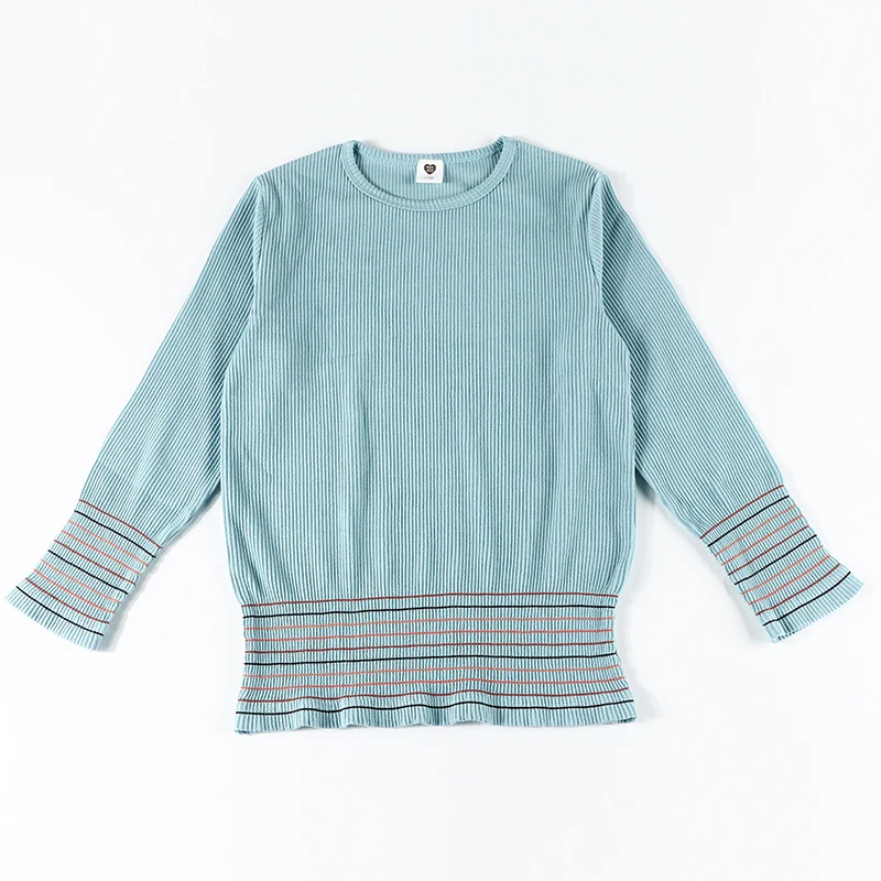 Top y falda de algodón acanalado para niña, ropa a juego para la familia, camisa de manga larga, otoño e invierno, novedad de 2022 - imagen 5