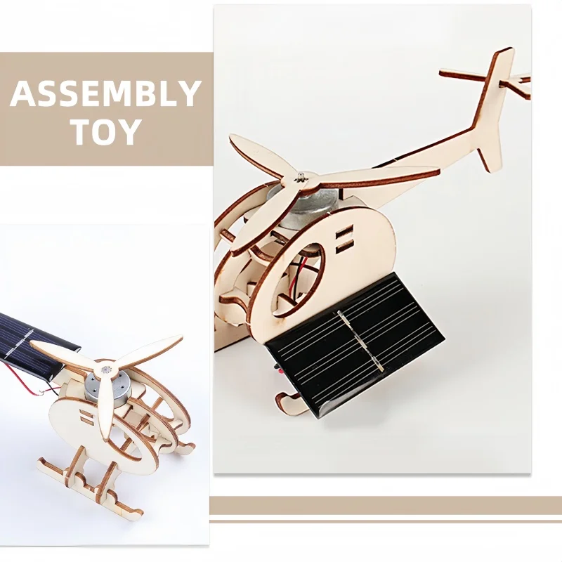 Avión Solar creativo, helicóptero, modelos DIY y juguete de construcción, modelo de ciencia y educación, juguete para niños, juguete de regalo - imagen 4