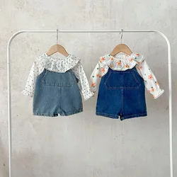 Conjunto floral para bebé niña – Tops suaves de primavera