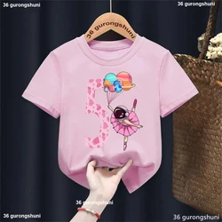 Planet Ballet Dancer Camiseta infantil bailarina espacial para niñas